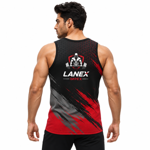 Custom Sublimation Gym Tank Top for Men Bodybuilding <b>Stringer</b> <b>Vest</b> Fitness Workout Sleeveless Sportswear OEM Athletic Apparel - Product Image 4