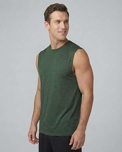 Camiseta sin Mangas para Hombre Shaghaf Sports Wears Impex, Cuello Redondo, Color Sólido, Estilo Vintage Informal, Tejido de Punto, 120g, Poliéster/Algodón - Product Image 3