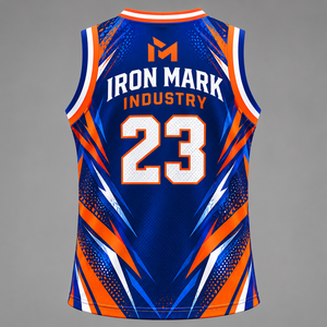 เสื้อบาสเก็ตบอล IRON MARK INDUSTRY แบบยูนิเซ็กซ์ คอวี แขนกุด ระบายอากาศได้ดีด้วยผ้าตาข่าย 23 ชั้น น้ำหนัก 460 กรัม ชุดยูนิฟอร์มสำหรับผู้ใหญ่ ใส่ได้ทุกฤดู - Product Image 3