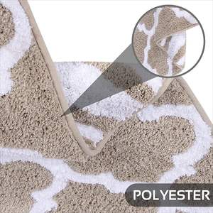 Alfombra de Baño con Diseño a Cuadros, Absorbente, Lavable a Máquina, de Microfibra con Base de TPR - Product Image 4