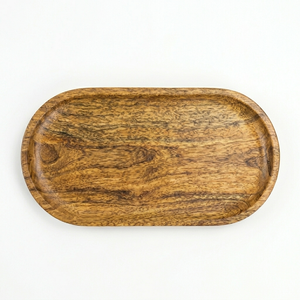 Plateau de salle de bain Art Déco en pierre de travertin naturel, organisateur de comptoir décoratif de luxe, aspect marbre ovale, pour Diwali et mariages - Product Image 6