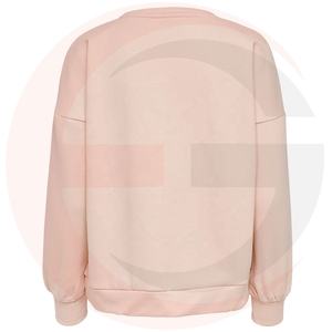 <b>Cheap</b> Wholesale Women's Crew Neck Pullover Sweatshirt <b>Hoodie</b> Custom 3D Embossed Logo Washed Fleece Spring Season Eco-Friendly - Product Image 2