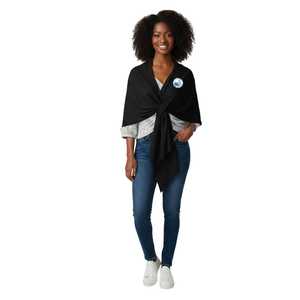 Jack and Jill Adult <b>Black</b> Shawl <b>Wrap</b> Soft Lightweight Elegant Fashion Scarf Casual Party Wear Women Stylish Comfortable Acce - Product Image 2