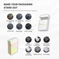 Distributeur à rabat personnalisé écologique pour emballage de bâtonnets de menthe, dossiers en papier portables pour la vente au détail, avec pelliculage mat et logo