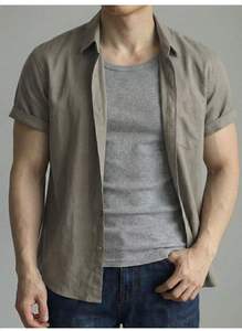 เสื้อกล้ามถักคอโอแขนกุดสำหรับผู้ชาย สีดำล้วน สวมใส่สบายๆ - Product Image 6