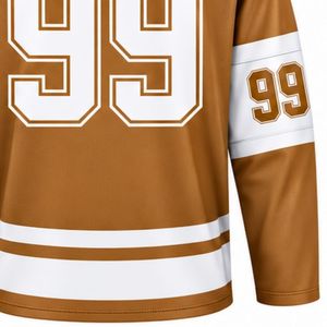Camiseta Deportiva de Hockey sobre Hielo para Hombre, Color Marrón Camel, Manga Larga, Poliéster, para Entrenamiento y Partidos - Product Image 6