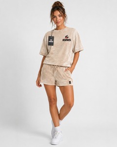 Conjuntos Casuales de Verano para Mujer, Conjunto de Dos Piezas, Top Ligero de Manga Corta con Pantalones Cortos Cómodos para el Uso Diario, con OEM ODM - Product Image 6