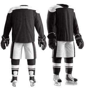 Wholesale Professional Ice Hockey Jersey Factory Made Custom Logo <b>Athletic</b> Team Uniform Breathable Polyester Sportswear - Product Image 4