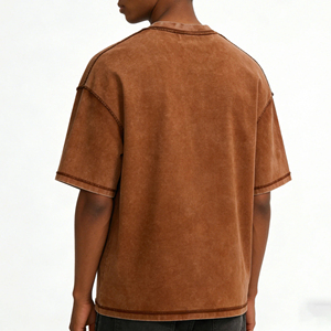Personnalisez votre propre t-shirt imprimé surdimensionné pour homme, streetwear, manches courtes, col rond, tricoté, tee-shirt tendance - Product Image 2