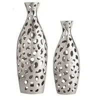 Vase à fleurs en aluminium moulé de qualité supérieure, grand format, design personnalisé, décoration de mariage, décoration de bureau, cadeau, centre de table, art