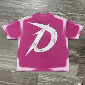 Wholesale 100% Cotton Heavyweight Mens Distressed Oversized <b>Tshirt</b> Dtg Print Logo T-shirt Acid Washed Vintage Custom T Shirt - Product Image 2