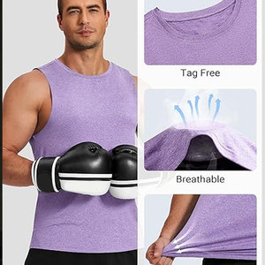 Débardeur de sport pour homme, coupe ajustée, sans manches, tendance, confortable, qualité supérieure, service impeccable, logo personnalisé, meilleur fournisseur. - Product Image 6