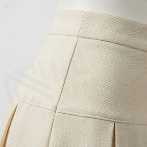 Minifalda Plisada de Cintura Alta para Mujer, Color Sólido, Cómoda, para Todas las Temporadas, Tejido de Tela - Product Image 5