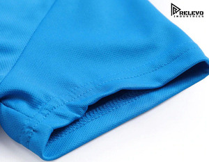 Camisa de Hombre Relevo, Azul Sólido, Transpirable, 100% Algodón, Manga Corta, Tejida, Estilo Casual con Cuello Camisero - Product Image 5