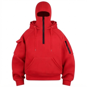 Custom Logo Men's Heavyweight Washed Zip Up Hoodie Thermal <b>Fleece</b> <b>Lined</b> Cotton Polyester Streetwear <b>Jacket</b> Wholesale - Product Image 1