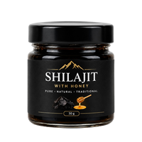 Extrait de Shilajit Résineux Quotidien pour le Bien-être, Shilajit de l'Himalaya avec Miel 30g, Complément Herbal en Pot pour Soutenir l'Énergie et l'Endurance