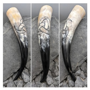 Handcrafted Polished Eco-Friendly Angel Antique Drinking Horn | 100% Natural Organic Material Custom Logo Style Business Gift - Product Image 3