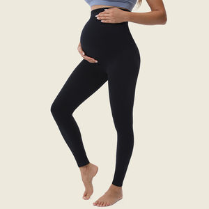 Nouvel Arrivage Personnalisé Leggings de Yoga Sans Couture Doux à Taille Élastique en Nylon Spandex pour Femmes Enceintes - Product Image 6