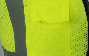 Gilet de sécurité réversible haute visibilité pour homme, vêtement de travail réfléchissant avec poches, fermeture pull-over, col en V, décontracté, été, 100% polyester - Product Image 6
