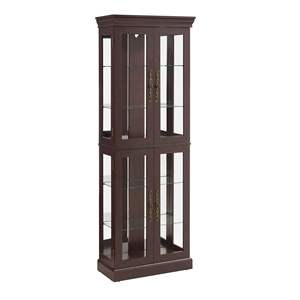 Verlichte Glazen Curiosa Vitrinekast Met Houten Frame Voor Opslag Van Wijnspeelgoed In De Woonkamer Of Keuken - Product Image 6