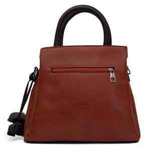 Bolso Tote de Cuero Genuino para Mujer, Diseño Minimalista, Asa Suave, Cierre Abierto, Color Marrón - Product Image 2