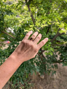 Handmade Macrame Pearl <b>Ring</b> <b>Adjustable</b> Boho String <b>Ring</b> Natural Pearl Gemstone Minimalist Jewelry for Women - Product Image 5