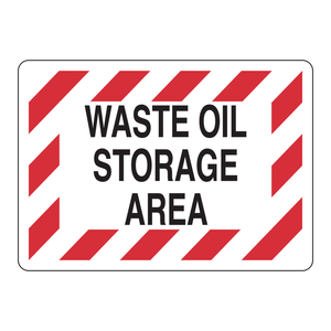 Panneau de signalisation pour zone de stockage d'huiles usagées Brady, résistant aux intempéries et aux produits chimiques, intérieur/extérieur - Product Image 2