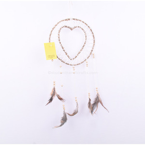 สีขาวสำหรับเครื่องดักฝันรูปหัวใจแห่งความรัก - Product Image 1