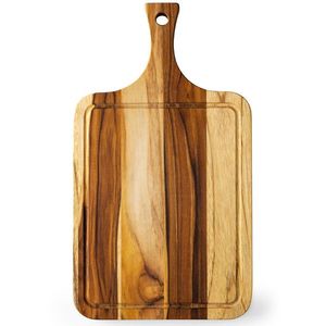 Planche à découper en bambou, forme rectangulaire, épaisseur 2,0 cm, passe au lave-vaisselle, planche de cuisine multifonctionnelle - Product Image 2