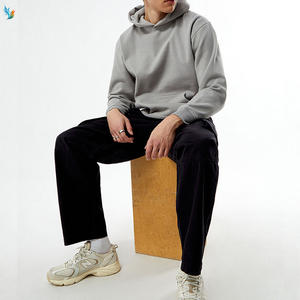 Sweat à capuche surdimensionné en molleton épais 100 % coton, doublé, sans cordon, avec logo personnalisé - Product Image 4