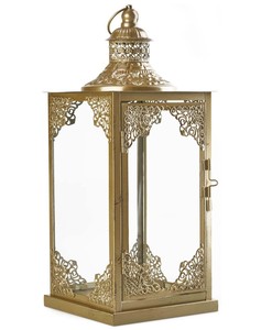 New Handmade Portable Durable Classic Metal &Glass Candle <b>Lantern</b> With <b>Gold</b> Finished Candle <b>Lantern</b> for Home & Garden - Product Image 6