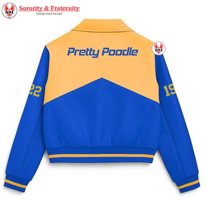 เสื้อแจ็คเก็ตหนัง PU ยี่ห้อ Sigma Gamma Rho พร้อมส่ง คุณภาพสูง แจ็คเก็ตบอมเบอร์หนังเท่ห์ แจ็คเก็ตสไตล์วาร์ซิตี้เรเซอร์ - Product Image 2