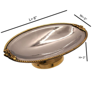 Premium Quality Metal High Grade Gold Plated Base Stand With Acrylic Unique Design <b>Top</b> Home Luxury Food Serving Bowl Kitchenware - Product Image 3
