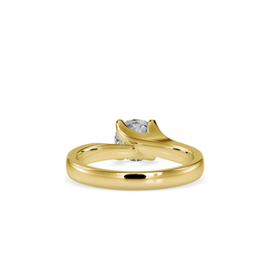 Anillo de Boda de Plata S925 Premium con Diseño de Onda Única, Banda Trenzada y Diamante Moissanita Redondo - Product Image 2