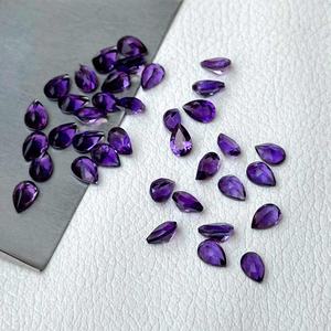 5x8mm Natural púrpura amatista pera corte facetado piedra preciosa suelta venta al por mayor excelente amatista hecha a mano para distribuidor de fábrica de joyería - Product Image 3