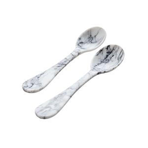 Luxury White Marble Pattern Serving Spoon Set Handmade Decorative Dessert Coffee Tea Spoon for Elegant Kitchen Tableware - Product Image 1