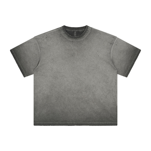 เสื้อยืดผู้ชายสั่งทำพิเศษ ผ้าฝ้าย 100% ซักกรด ทรงโอเวอร์ไซส์ ไหล่ตก หนัก 200 GSM สโตนวอช - Product Image 3