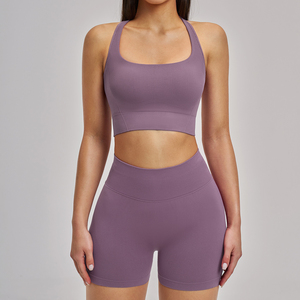 Conjunto Deportivo de 3 Piezas para Mujer, Personalizable OEM, Cintura Alta, Sin Costuras, para Correr, Yoga y Entrenamiento, Tallas S-XL - Product Image 6