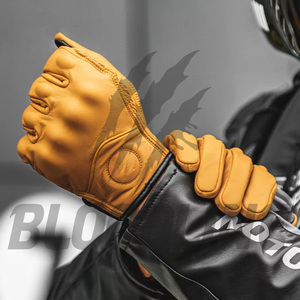 Guantes de Motocicleta de Cuero BLOODLINE, Estilo Deportivo, Transpirables, Sin Forro, para Ciclismo y Uso en Exteriores - Product Image 4