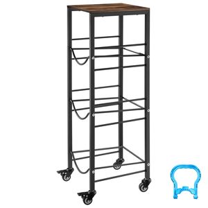 Support métallique robuste à 4 niveaux pour bouteilles d'eau de 3 et 5 gallons – Étagère de rangement - Product Image 1