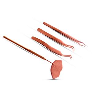 Pinzas para Pestañas de Acero Inoxidable y Espejo para Pestañas, Juego de Herramientas Ergonómicas de Alta Precisión para Extensión de Pestañas para Profesionales - Product Image 2