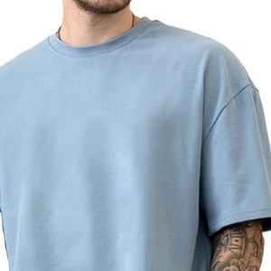 Camiseta de Hombre de Alta Calidad 100% Algodón, Logotipo Personalizado, Hombros Caídos, Cuello Redondo, Corte Regular, Ecológica y Transpirable - Product Image 3