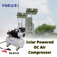 Machine de compresseur d'air sans huile pour petit camion robuste professionnel résistant aux intempéries 24V DC avec réservoir de 12 litres