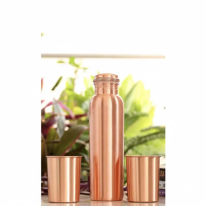 Premium Quality Eco-Friendly Pure Solid <b>Copper</b> Water <b>Bottle</b> for <b>Drinking</b> Ayurvedic Health Benefits Leak Proof Cap Customizable - Product Image 3