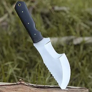 Couteau de traqueur droit artisanal en acier inoxydable de qualité industrielle, manche en Micarta, 10 pouces, pointe tombante, style Viking, pour camping et chasse - Product Image 2