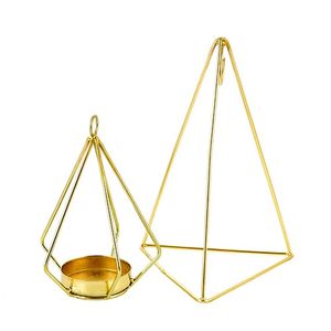 Metal Hanging Triangle Tea Light Candle Holder for Home Decor Geometric <b>Lantern</b> Decorative Candle Stand Wall Hanging Gift - Product Image 2