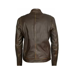 Chaqueta de Cuero Transpirable para Hombre, Talla XL, para Invierno, con Cuello Alto y Logotipo Frontal, Estilo Urbano, Servicio OEM - Product Image 2