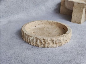Elegant Handcrafted Travertine Bowl For Modern Home Decor <b>Coffee</b> <b>Table</b> Styling And Luxury Dining <b>Table</b> Decoration - Product Image 6