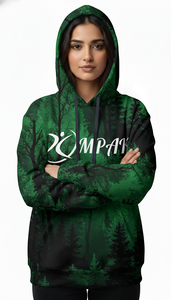 Sweat à capuche unisexe surdimensionné brodé style streetwear hivernal contemporain avec impression par sublimation intégrale pour un usage quotidien - Product Image 2