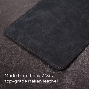 Genuine Leather <b>Mouse</b> Pad Decorative Stitching Desk Mat Premium Cowhide Leather Mousepad for Stylish Work LMP-0090 - Product Image 4